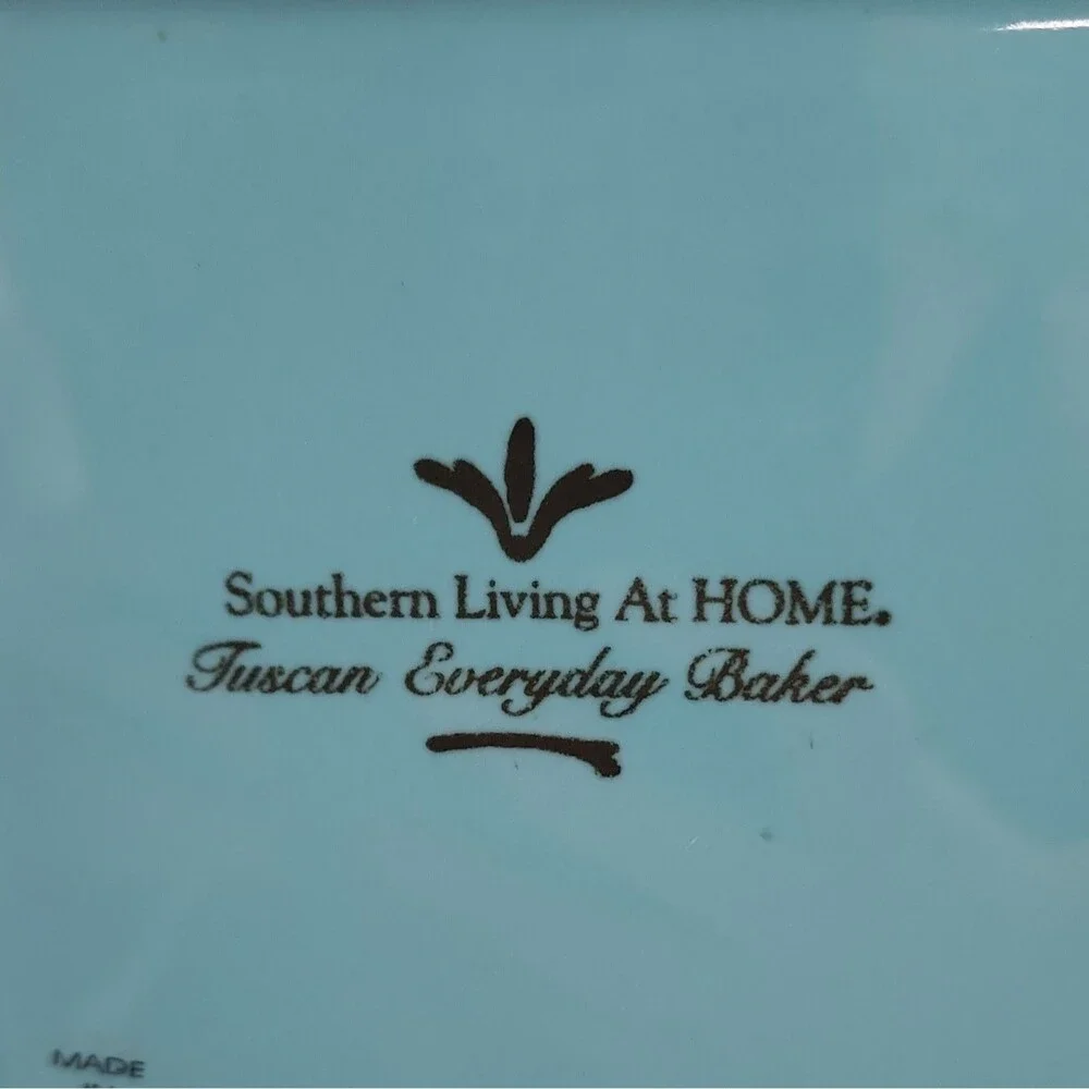 Southern Living At HOME Tuscan Everyday Baker 1 qt Blue Square Ceramic Dish